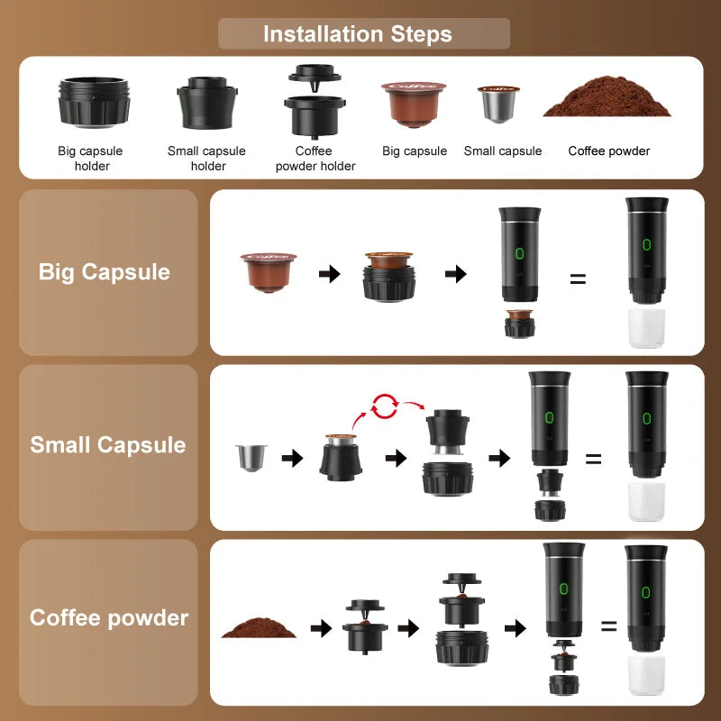 3-in-1 Portable Espresso Maker